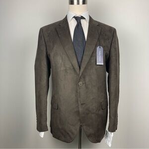 Nautica Men's Modern-Fit Faux-Suede Sport Coat Brown‎ 46R E071057